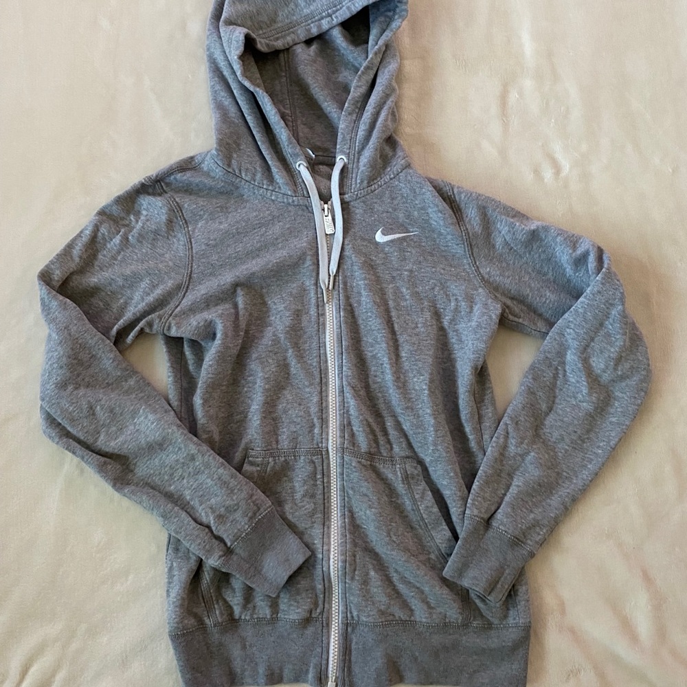 Grey Nike Full-Zip Hoodie